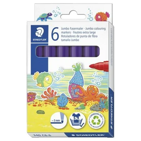 Pennarelli Staedtler Noris Club Violetta 6 Unità di Staedtler, Penne a punta porosa - Rif: S8436745, Prezzo: 4,27 €, Sconto: %