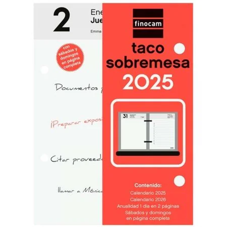 Tischkalender Finocam 8,5 x 12 cm 2025 von Finocam, Planerhüllen & Büroplaner - Ref: S8436973, Preis: 7,51 €, Rabatt: %