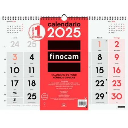 Calendario de pared Finocam Papel 2025 43 x 31 cm de Finocam, Calendarios de pared - Ref: S8436975, Precio: 7,31 €, Descuento: %