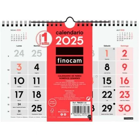 Calendário de parede Finocam Papel 2025 21 x 15 cm de Finocam, Calendários de parede - Ref: S8436987, Preço: 5,34 €, Desconto: %