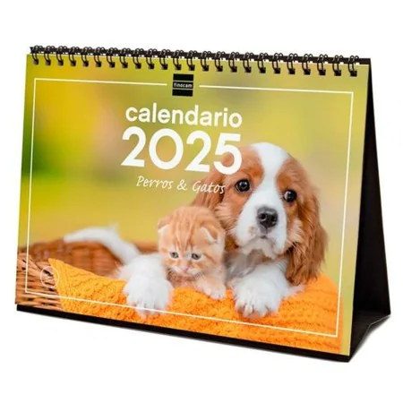 Calendario de Sobremesa Finocam PERROS Y GATOS Multicolor Papel 21 x 15 cm 2025 de Finocam, Calendarios de escritorio - Ref: ...