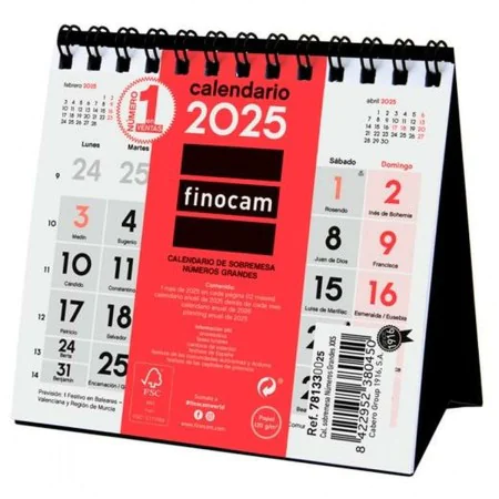 Calendrier de bureau Finocam Papier 11 x 11 cm 2025 de Finocam, Calendriers de bureau - Réf : S8437006, Prix : 3,35 €, Remise...