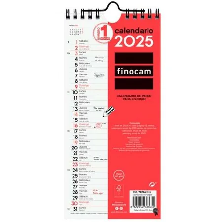 Calendario da parete Finocam Carta 2025 11 x 23,5 cm di Finocam, Calendari da muro - Rif: S8437016, Prezzo: 5,34 €, Sconto: %