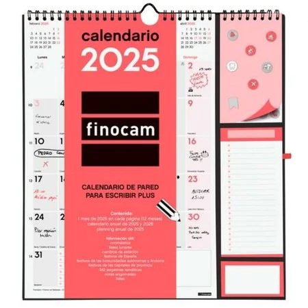 Calendario da parete Finocam Carta 2025 21,5 x 32,5 cm di Finocam, Calendari da muro - Rif: S8437019, Prezzo: 9,97 €, Sconto: %