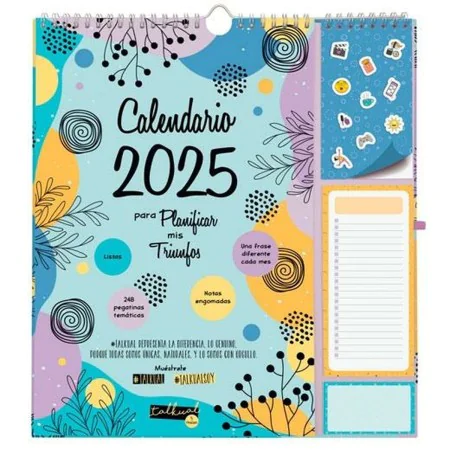 calendrier mural Finocam TALKUAL Multicouleur Papier 2025 21,5 x 32,5 cm de Finocam, Calendriers muraux - Réf : S8437022, Pri...