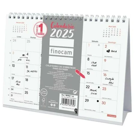 Desktop Calendar Finocam CHIC White Paper 21 x 15 cm 2025 by Finocam, Desktop Calendars - Ref: S8437028, Price: 6,49 €, Disco...