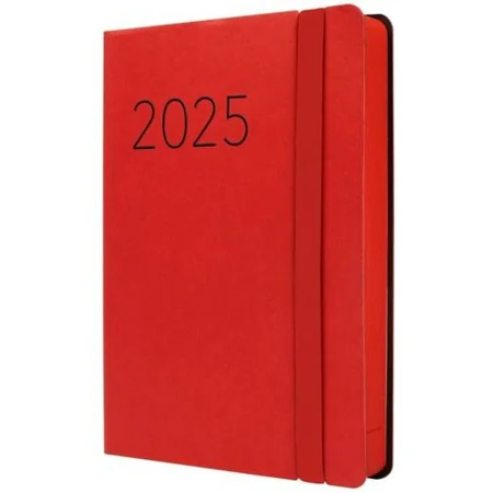 Diary Finocam FLEXI Red 11,8 x 16,8 cm 2025 Smooth by Finocam, Appointment Books & Planners - Ref: S8437137, Price: 12,46 €, ...