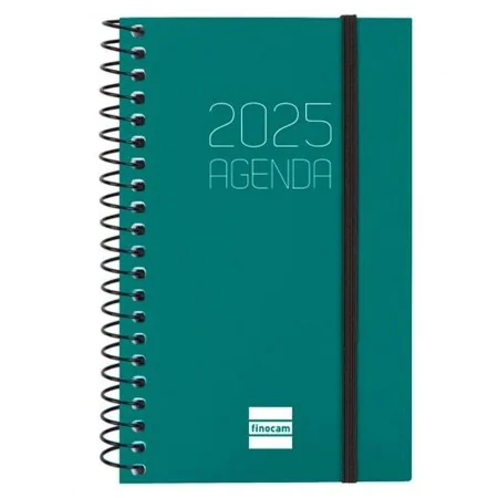 Diary Finocam OPAQUE Green Mini 7,9 x 12,7 cm 2025 by Finocam, Appointment Books & Planners - Ref: S8437159, Price: 6,91 €, D...