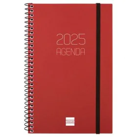 Diary Finocam OPAQUE Burgundy 11,7 x 18,1 cm 2025 by Finocam, Appointment Books & Planners - Ref: S8437166, Price: 8,31 €, Di...