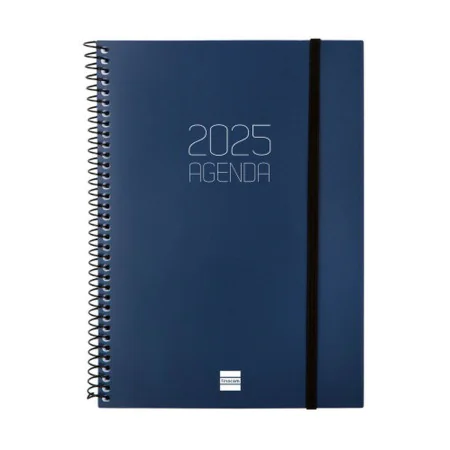 Diary Finocam OPAQUE Blue A5 15,5 x 21,2 cm 2025 by Finocam, Appointment Books & Planners - Ref: S8437167, Price: 8,30 €, Dis...