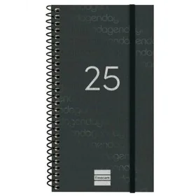 Diary Finocam YEAR Black Mini 9,4 x 17,1 cm 2025 by Finocam, Appointment Books & Planners - Ref: S8437398, Price: 7,41 €, Dis...