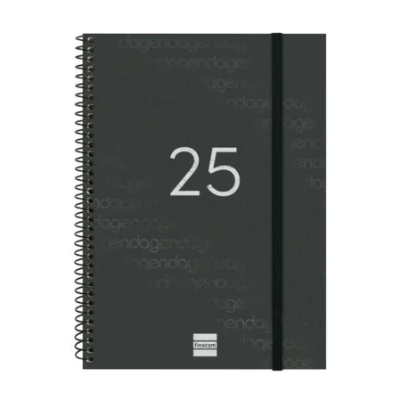 Agenda Finocam YEAR Noir A5 15,5 x 21,2 cm 2025 de Finocam, Agendas civils & carnets de RDV - Réf : S8437404, Prix : 9,23 €, ...