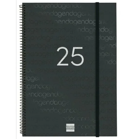 Diary Finocam YEAR Black A4 21 x 29,7 cm 2025 by Finocam, Appointment Books & Planners - Ref: S8437412, Price: 14,56 €, Disco...