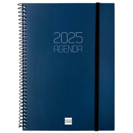 Agenda Finocam OPAQUE Bleu A5 15,5 x 21,2 cm 2025 de Finocam, Agendas civils & carnets de RDV - Réf : S8437422, Prix : 9,23 €...