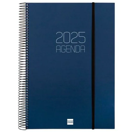 Diary Finocam OPAQUE Blue A4 21 x 29,7 cm 2025 by Finocam, Appointment Books & Planners - Ref: S8437441, Price: 25,89 €, Disc...