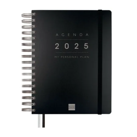 Agenda Finocam TEMPUS Noir quarto 15,5 x 21,7 cm 2025 de Finocam, Agendas civils & carnets de RDV - Réf : S8437484, Prix : 19...