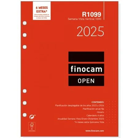 Diary Refill Finocam OPEN R1099 2025 15,5 x 21,5 cm by Finocam, Planner Refills - Ref: S8437487, Price: 8,86 €, Discount: %