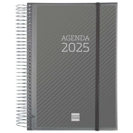 Diary Finocam Grey A5 15,5 x 21,2 cm 2025 by Finocam, Appointment Books & Planners - Ref: S8437497, Price: 15,40 €, Discount: %