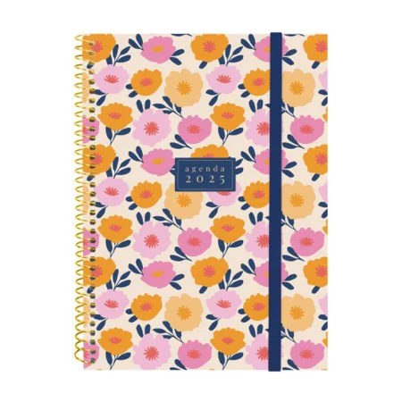 Agenda Finocam DESIGN COLLECTION A5 15,5 x 21,2 cm 2025 Floreale di Finocam, Diari per appuntamenti e agende - Rif: S8437512,...