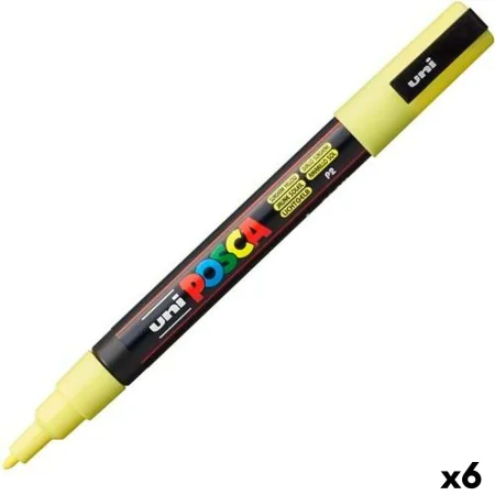 Pennarello per vernice acrilica POSCA PC-3M Giallo 0,9-1,3 mm (6 Unità) di POSCA, Pennarelli indelebili e marcatori - Rif: S8...