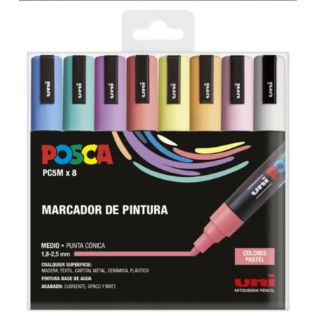 Bagaglio a Mano POSCA 182634810 Multicolore 8 Pezzi di POSCA, Penne a punta porosa - Rif: S8437710, Prezzo: 24,12 €, Sconto: %