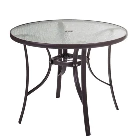 Tavolo da Pranzo Neila 90 x 90 x 72 cm Cristallo Acciaio di BigBuy Home, Tavoli standard - Rif: S8700004, Prezzo: 87,31 €, Sc...