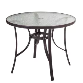 Mesa de Jantar Neila 90 x 90 x 72 cm Cristal Aço de BigBuy Home, Mesas para sala de jantar - Ref: S8700004, Preço: 91,16 €, D...