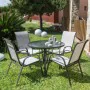 Mesa de Comedor Neila 90 x 90 x 72 cm Cristal Acero de BigBuy Home, Mesas de comedor - Ref: S8700004, Precio: 91,16 €, Descue...