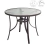 Table de Salle à Manger Neila 90 x 90 x 72 cm Verre Acier de BigBuy Home, Tables de jardin - Réf : S8700004, Prix : 91,16 €, ...