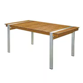 Table de Salle à Manger Norah 160 x 85 x 74 cm Bois Acier inoxydable de BigBuy Home, Tables de jardin - Réf : S8700024, Prix ...