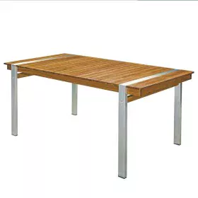 Table de Salle à Manger Norah 220 x 100 x 74 cm Bois Acier inoxydable de BigBuy Home, Tables de jardin - Réf : S8700025, Prix...