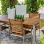 Dining Table Norah 220 x 100 x 74 cm Wood Stainless steel by BigBuy Home, Dining Tables - Ref: S8700025, Price: 498,71 €, Dis...