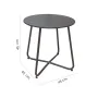 Side table Luna Steel Graphite 45 x 45 cm by BigBuy Home, Side Tables - Ref: S8700063, Price: 35,53 €, Discount: %