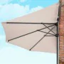 Parasol 240 x 125 x 250 cm Taupe Aluminium de BigBuy Home, Parasols - Réf : S8700073, Prix : 66,51 €, Remise : %