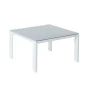 Table Basse Thais Table Blanc Aluminium Verre trempé 70 x 70 x 41 cm de BigBuy Home, Tables basses - Réf : S8700109, Prix : 1...