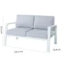 2-Seater Sofa Thais White Aluminium 132,20 x 74,80 x 73,30 cm by BigBuy Home, Loveseats - Ref: S8700110, Price: 391,64 €, Dis...