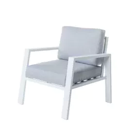 Garden sofa Thais 73,20 x 74,80 x 73,30 cm Aluminium White by BigBuy Home, Armchairs - Ref: S8700111, Price: 235,95 €, Discou...