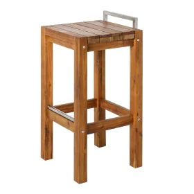 Stool Norah Wood Stainless steel 40 x 40 x 80 cm by BigBuy Home, Garden Dining Chairs - Ref: S8700117, Price: 123,29 €, Disco...