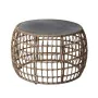 Tavolino da Caffè Ariki Tavolo Acciaio Rattan Vetro Temperato rattan sintetico 73 x 61 x 46 cm di BigBuy Home, Tavolini da ca...