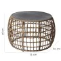 Tavolino da Caffè Ariki Tavolo Acciaio Rattan Vetro Temperato rattan sintetico 73 x 61 x 46 cm di BigBuy Home, Tavolini da ca...