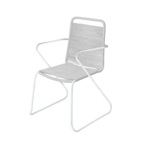 Chaise de jardin Antea 57 x 65,5 x 90 cm Corde Gris clair de BigBuy Home, Chaises de table de jardin - Réf : S8700167, Prix :...