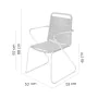 Tuinstoel Antea 57 x 65,5 x 90 cm Corda Cinzento claro de BigBuy Home, Cadeiras para mesa de jardim - Ref: S8700167, Preço: 6...