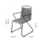 Chaise de jardin Antea 57 x 65,5 x 90 cm Corde de BigBuy Home, Chaises de table de jardin - Réf : S8700168, Prix : 68,59 €, R...