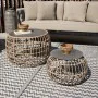 Beistelltisch Ariki 50 x 50 x 34 cm Synthetischer Rattan Stahl von BigBuy Home, Beistelltische - Ref: S8700170, Preis: 119,27...