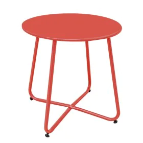 Mesa de apoio Luna Vermelho Aço 45 x 45 cm de BigBuy Home, Mesas auxiliares - Ref: S8700175, Preço: 35,25 €, Desconto: %