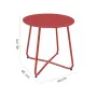 Mesa auxiliar Luna Rojo Acero 45 x 45 cm de BigBuy Home, Mesas auxiliares - Ref: S8700175, Precio: 35,53 €, Descuento: %