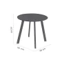 Side table Marzia 50 x 50 x 44 cm Steel Graphite by BigBuy Home, Side Tables - Ref: S8700176, Price: 42,19 €, Discount: %