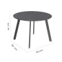 Side table Marzia 60 x 60 x 42 cm Steel Graphite by BigBuy Home, Side Tables - Ref: S8700186, Price: 53,98 €, Discount: %