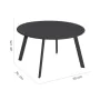 Side table Marzia Steel Graphite 70 x 70 x 40 cm by BigBuy Home, Side Tables - Ref: S8700188, Price: 63,28 €, Discount: %