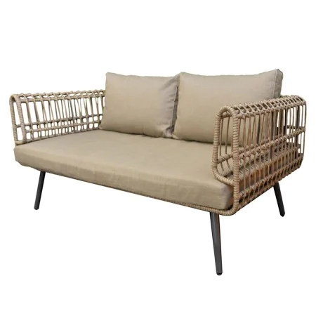 2-Seater Sofa Ariki Steel Rattan synthetic rattan 161 x 84 x 67 cm by BigBuy Home, Loveseats - Ref: S8700193, Price: 723,04 €...